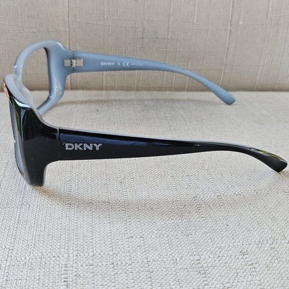 DKNY Oversized Black Square Glasses W Milky Baby Blue Interior Eyeglasses - Picture 10 of 16